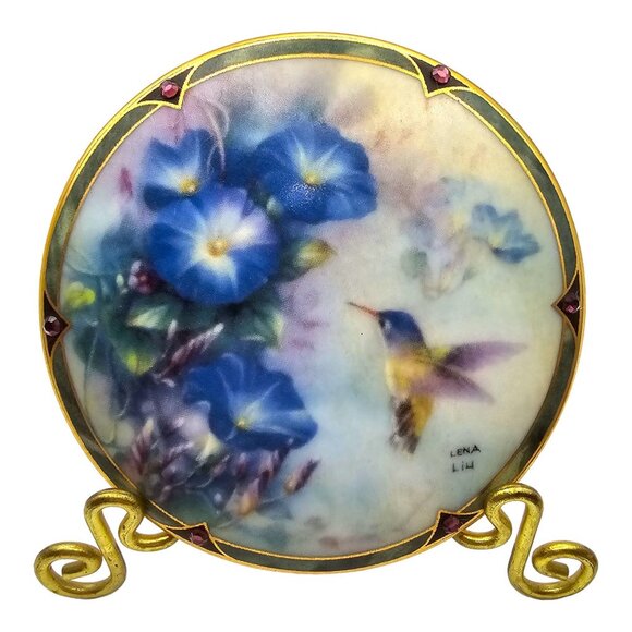 Ruby-Throated Hummingbird Music Box Lena Liu Ardleigh-Elliott Waltz of Flowers - Picture 2 of 12